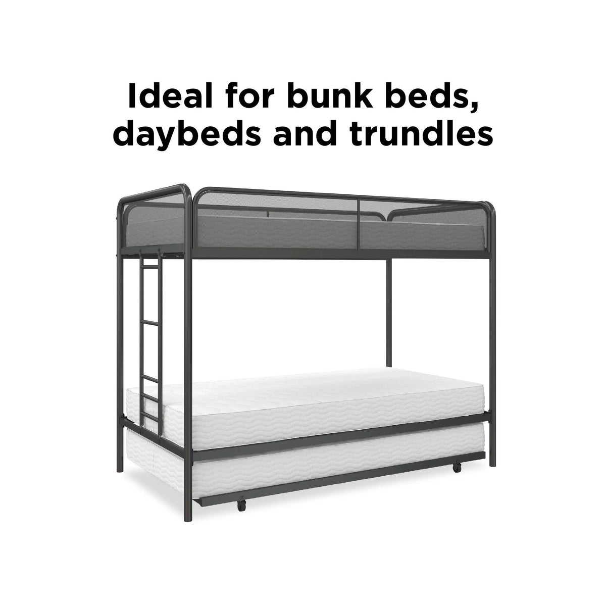 6 Inch Polyester Fill Mattress, Twin Size N9256