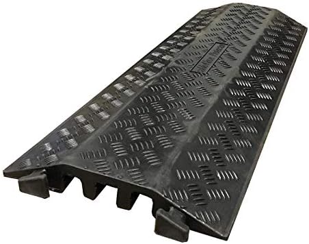 3 Channel 40” Inch Long Black Rubber Cable Protector E1437