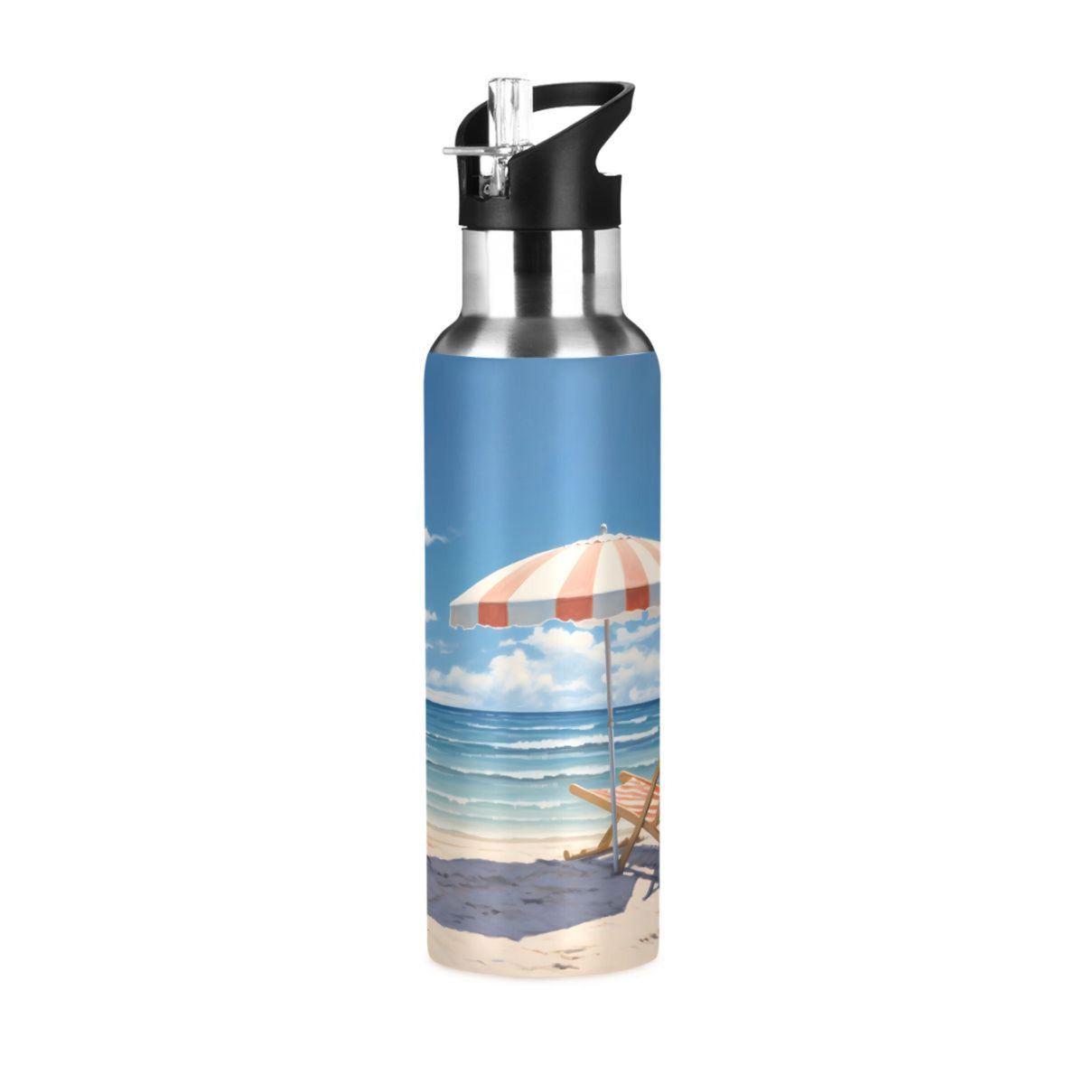 20 oz Insulated Stainless Steel Water Bottle with Straw Lid S505209