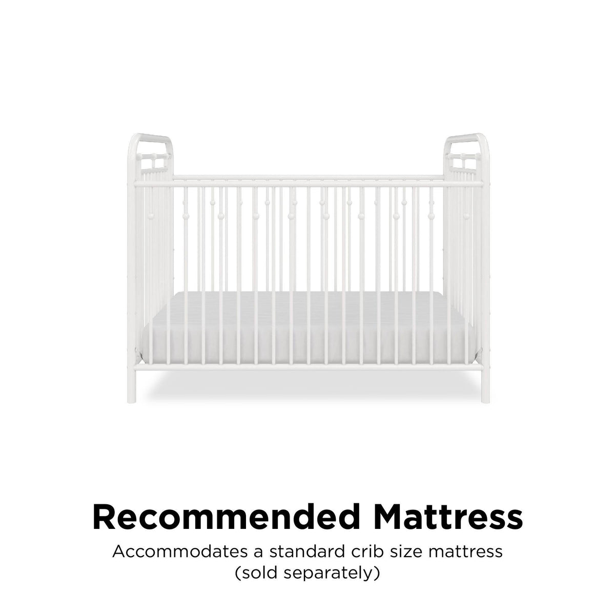 White Metal Crib H264