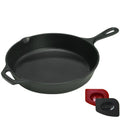 Cast Iron Skillet with 2 Polycarbonate Pan Scrapers R349