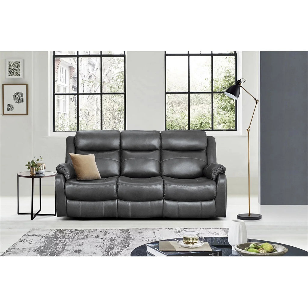 Dark Gray Double Reclining Sofa with Cup Holders A943422