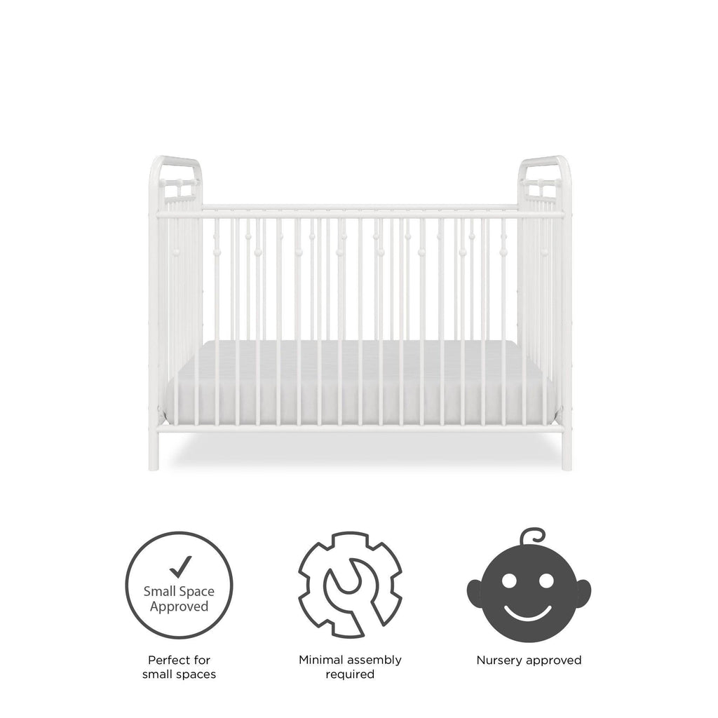 White Metal Crib H264