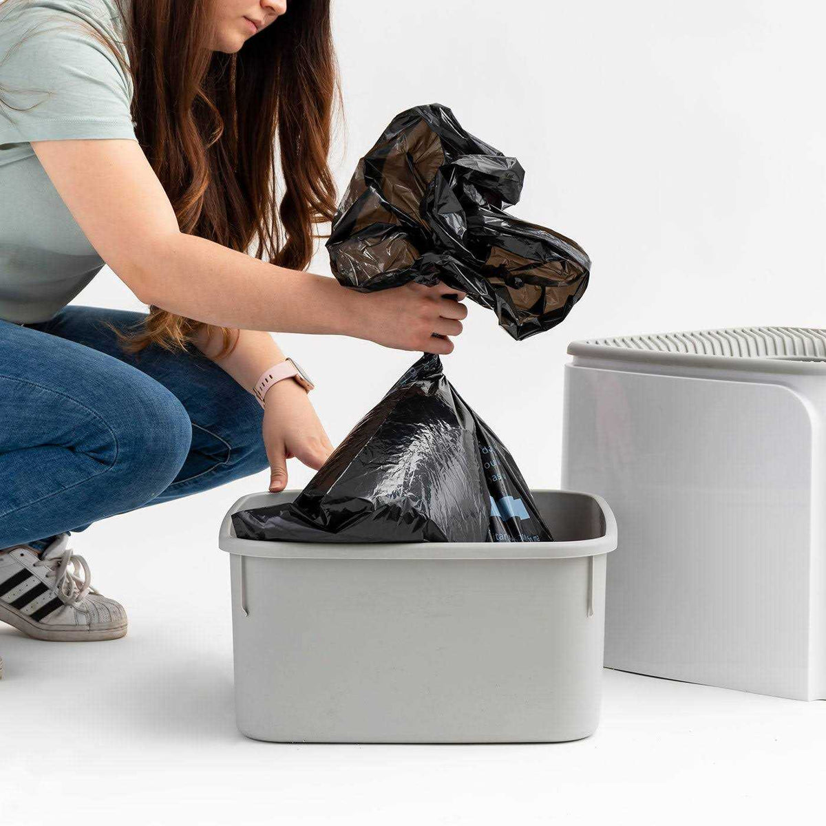 Square Top Entry Cat Litter Box with Scoop U3770