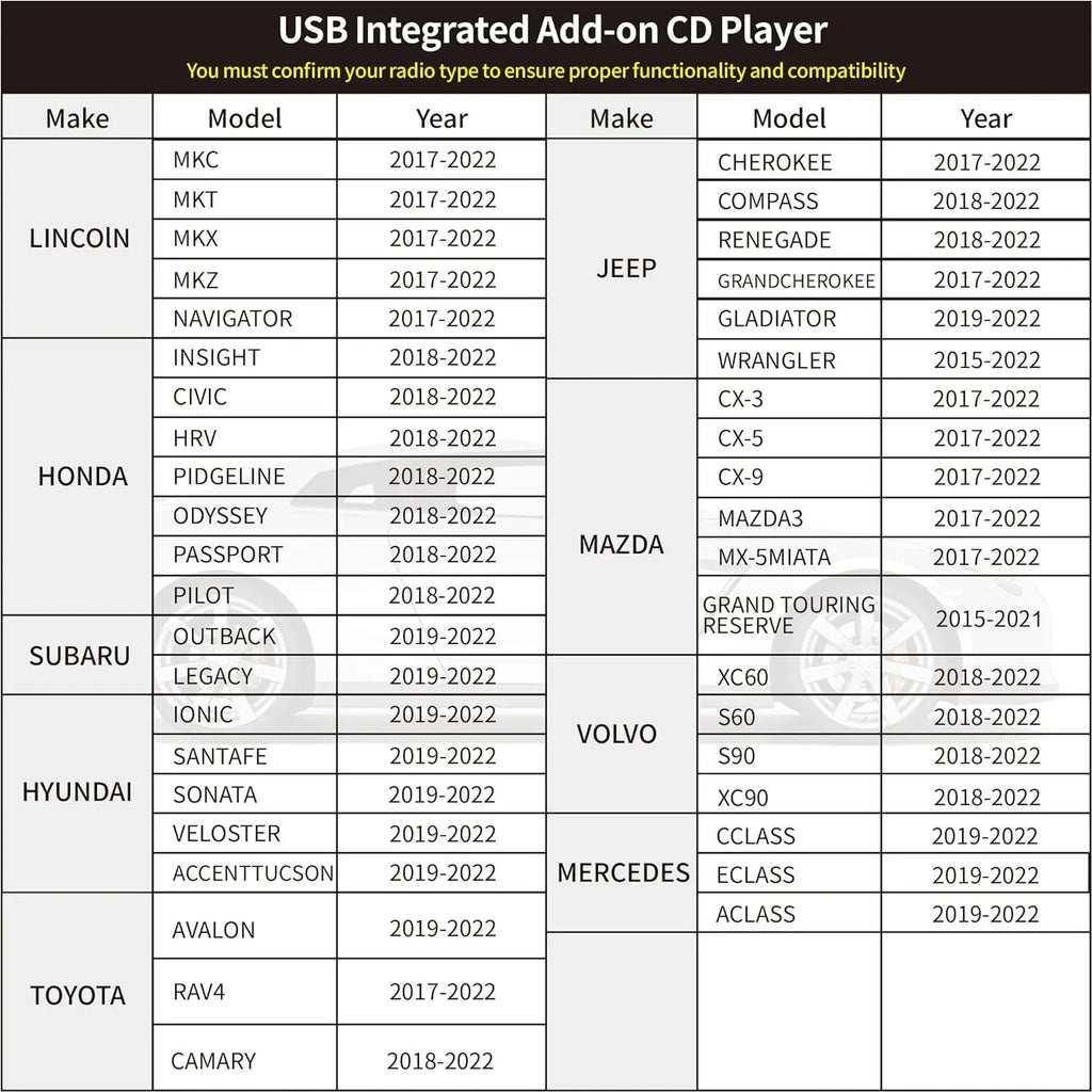 External Portable USB CD Player for Car L43414