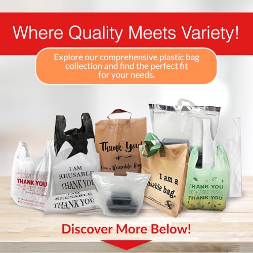 Thank You Plastic Bags 350 Count White P7805