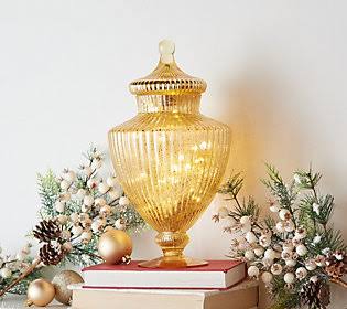 Illuminated Mercury Glass Apothecary Jar F94446
