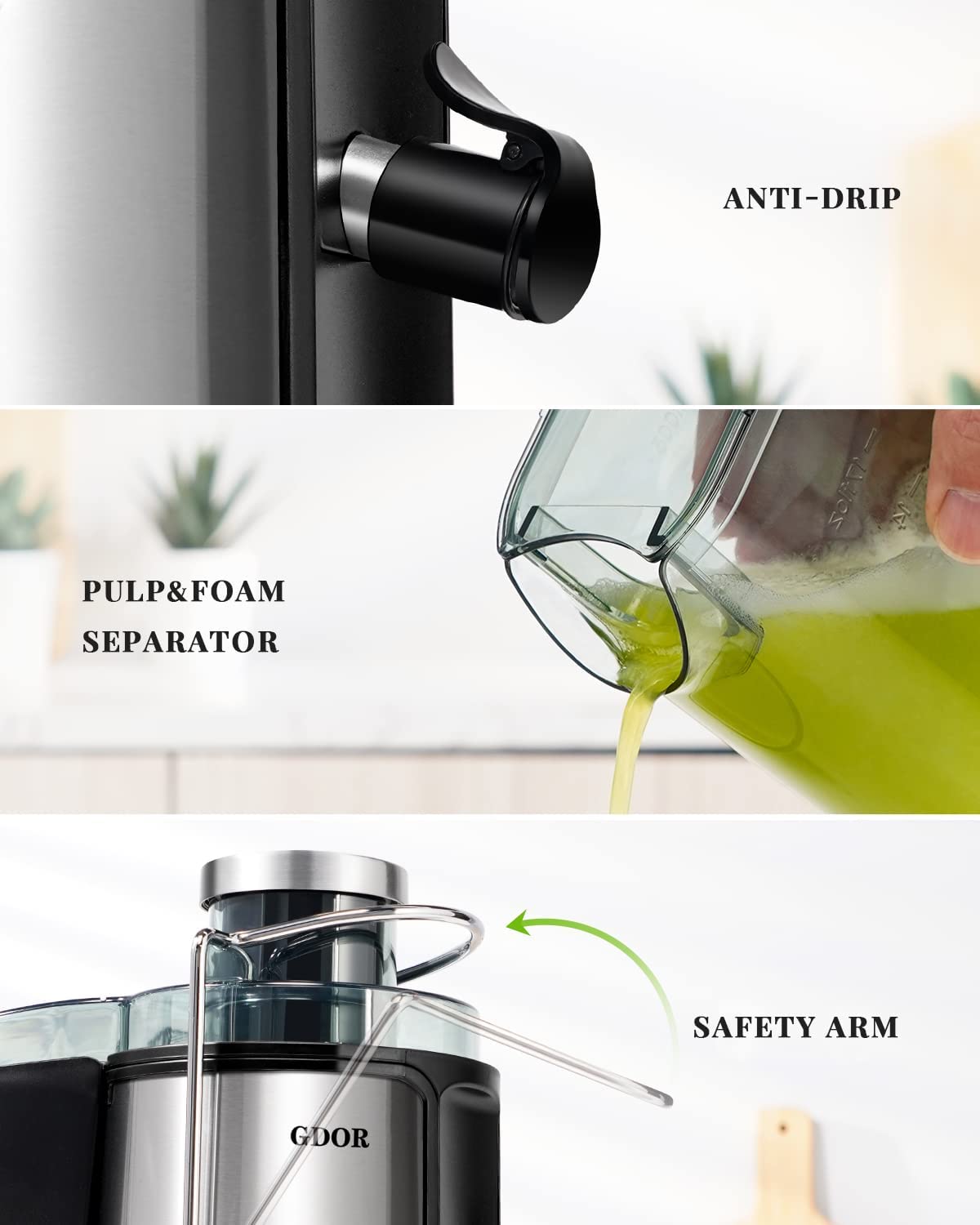 1000W Centrifugal Juicer, Silver D349