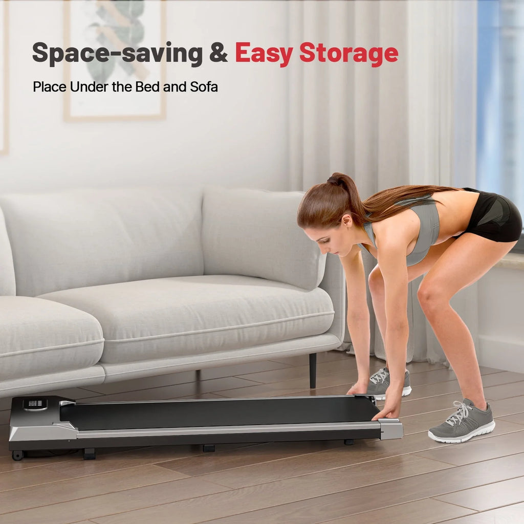 2 in 1 Under Desk Treadmill with Remote Control and LCD Display D534974