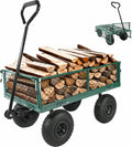 Green Heavy Duty Mesh Steel Utility Wagon with Removable Sides H231