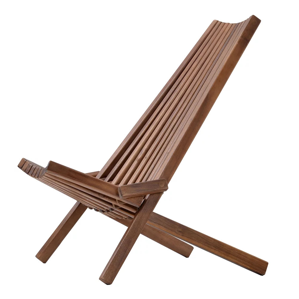 Folding Low Profile Acacia Wood Outdoor Chair B2210