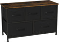 Gray/Natural 5 Drawer Fabric Dresser J9100