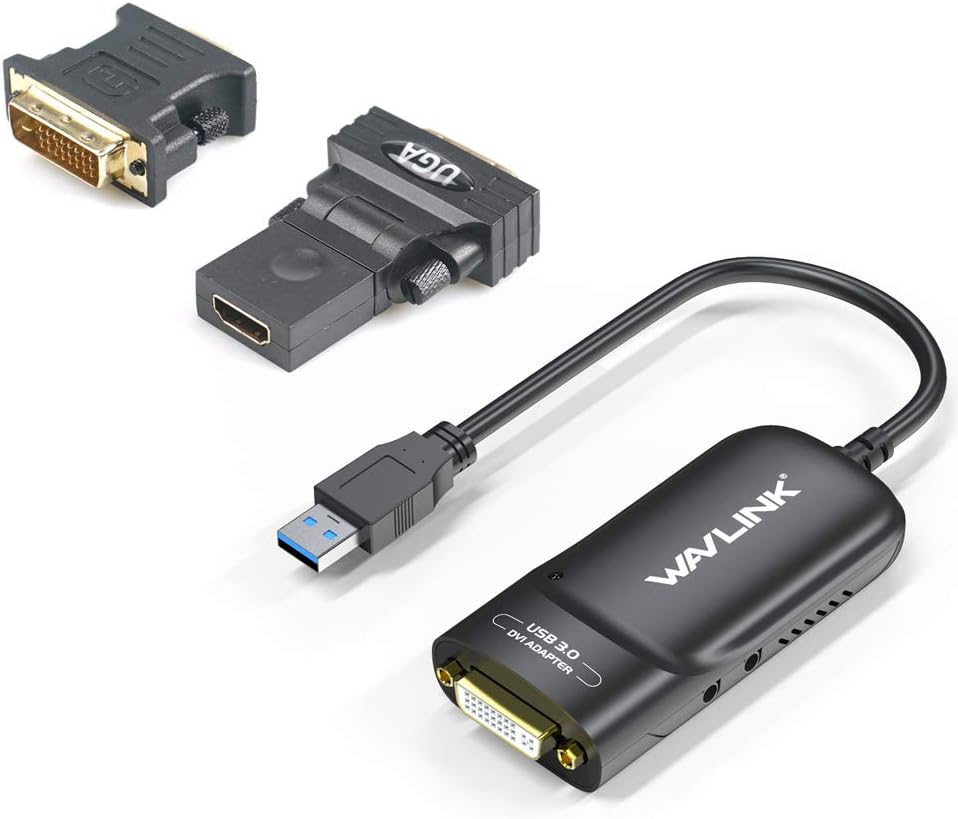 USB 3.0 to HDMI Video Graphic Adapter with Audio Port, Black Pack of 2 U2690