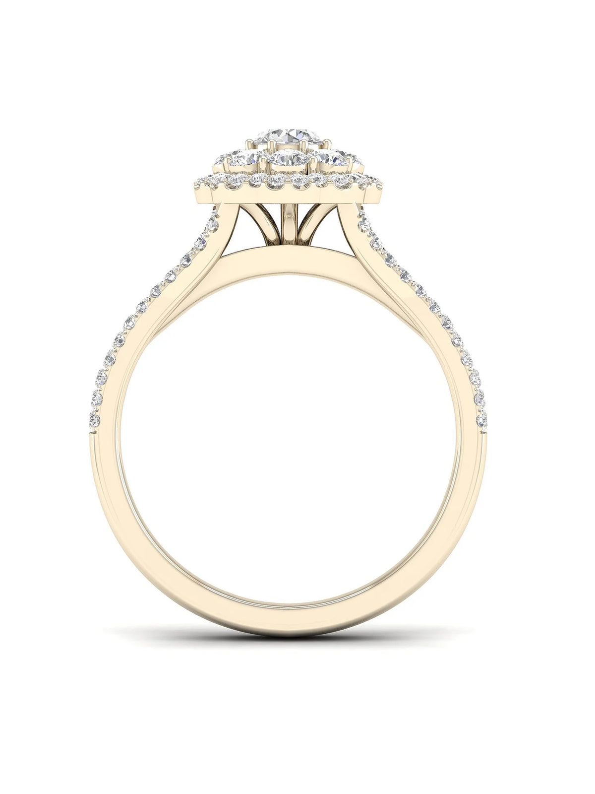 3/4Ct TDW Diamond 14k Yellow Gold Engagement Ring H22665