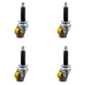 Low Profile Poly Swivel Caster with 35mm Wheel and Expanding Stem Set of 4 G560