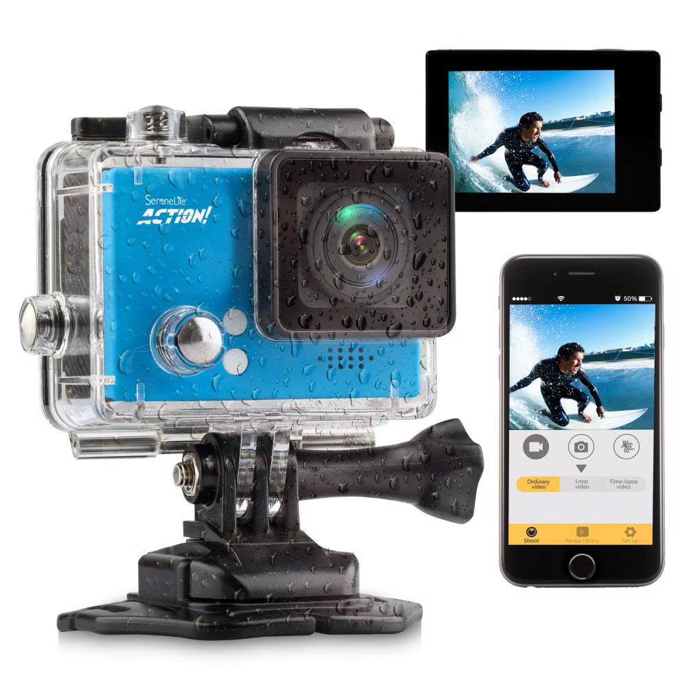 4K Ultra HD Wi-Fi Action Camera (Blue) E64285
