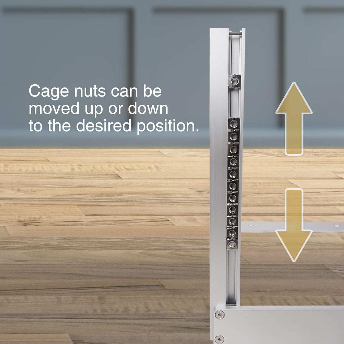 Aluminum 2-Post Desktop Open-Frame Rack D8450