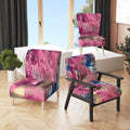 Pink And Purple Fantasy Forest Landscape Upholstered Accent Chair J89661