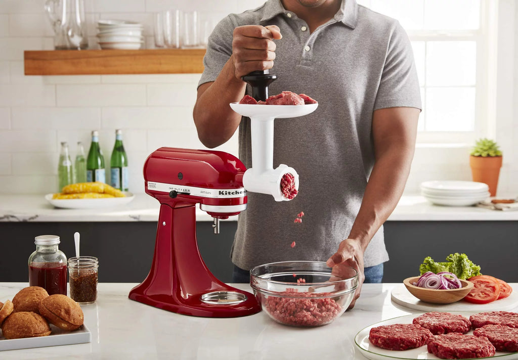 White Food Grinder Attachment S196371