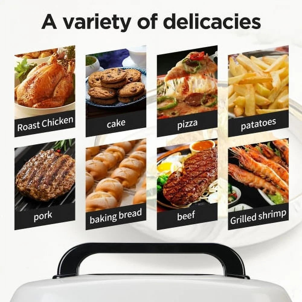 White 20 QT Stainless Steel Electric Roaster with See-through Lid N8305