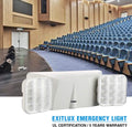 6 Pack LED Exit Sign with Emergency Light A883