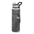 Black and Golden Marble 32oz Tritan Water Bottles with Straw Z965
