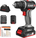 Cordless Drill/Driver Kit, 20V MAX, 3/8" Keyless Chuck, 28 pcs Accessories, Pack of 2 R54003