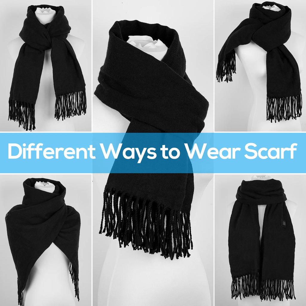 Heated Scarf Black Q7143