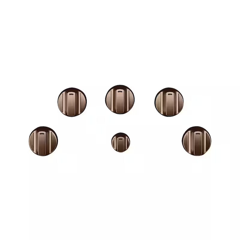 Brushed Copper Electric Cooktop Knob Kit V8412