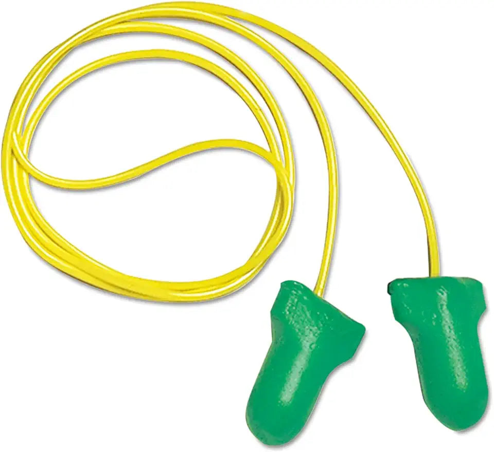 Corded Single-Use Earplugs 30NRR Green 100 Pairs B963560