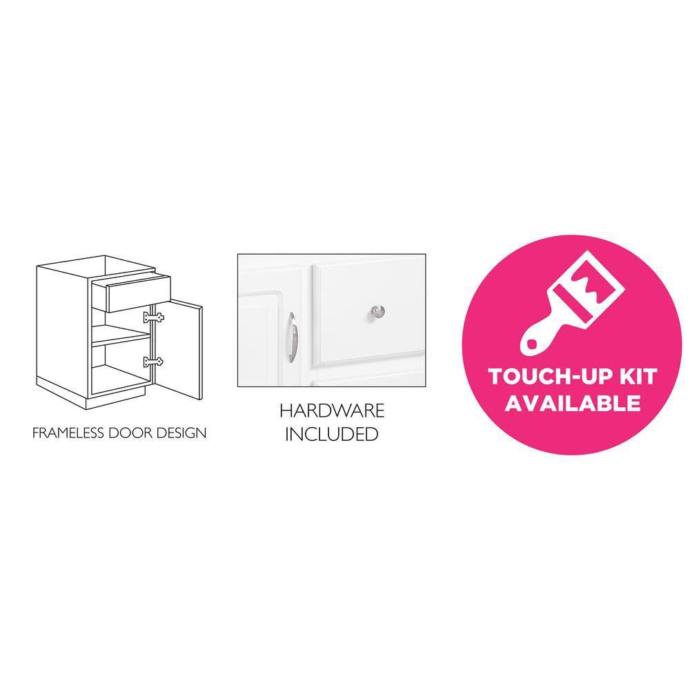 White Unassembled Vanity Cabinet R742486