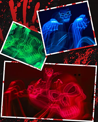 Halloween LED Mask Glow in the Dark Red D49623