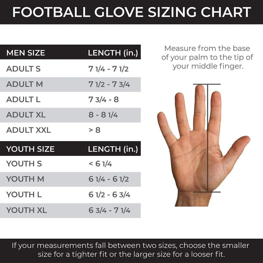 Large Neon Green/Black Football Gloves N23306