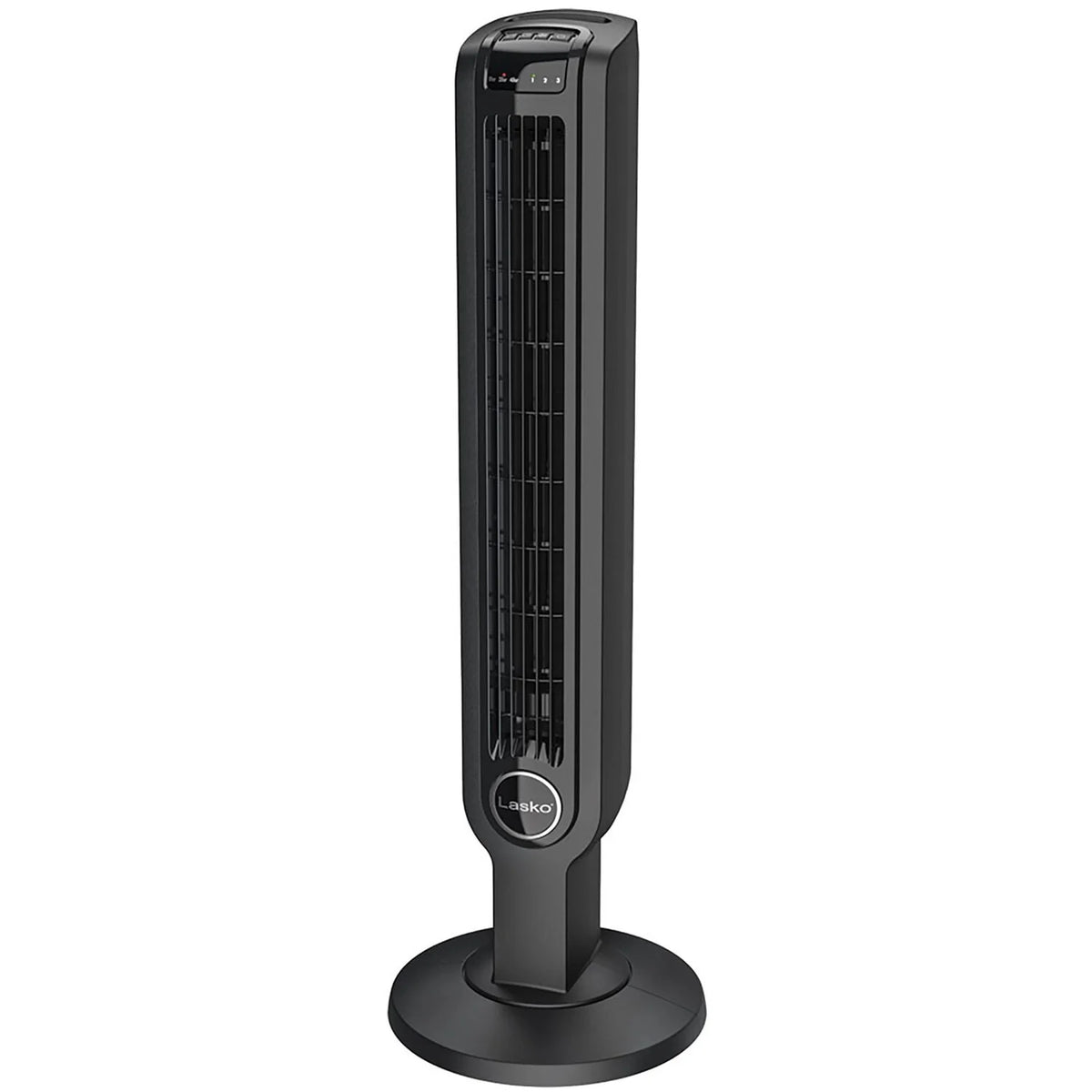 Black 3-Speed Oscillating Tower Fan with Timer and Remote H67232
