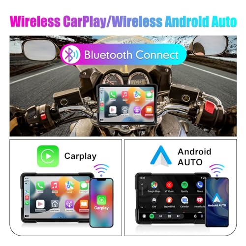 Motorcycle GPS Navigation System Waterproof 5 Inch Dual Bluetooth X2005