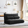 Adjustable Fabric Floor Couch Sofa Bed with Two Pillows Q10165