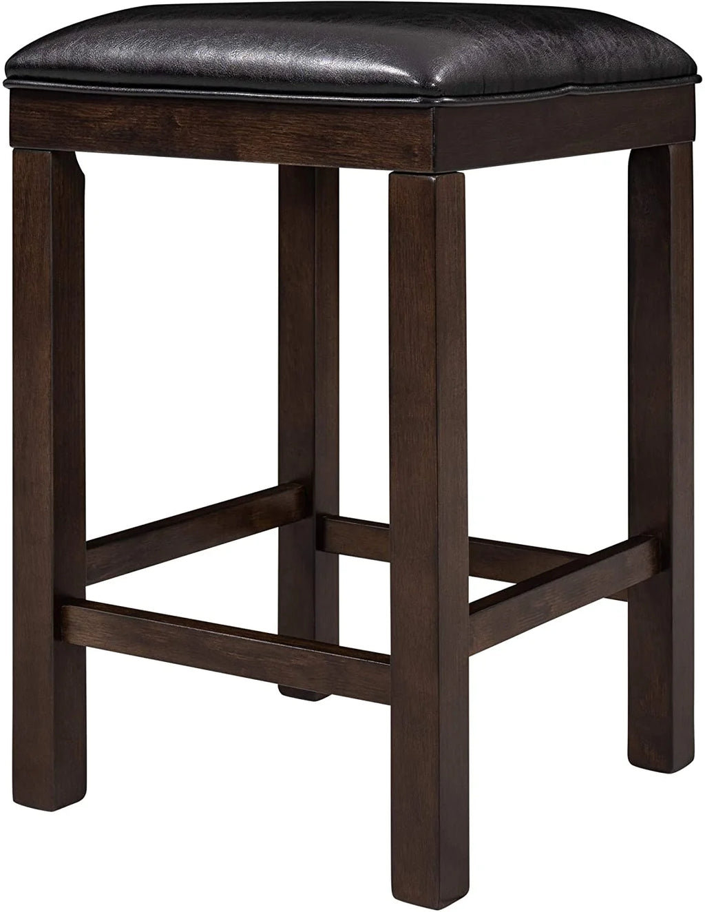 4-Piece Counter Height Dining Table Set with 3 PU Leather Padded Stools V13840